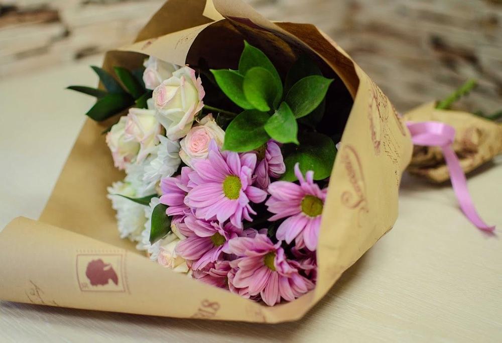 Букет цветов из: Розы и Хризантемы в Билибино