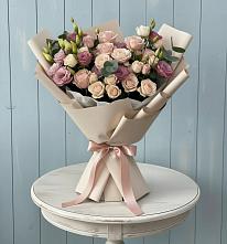 Букет цветов из:  Розы и Лизиантусы в Билибино