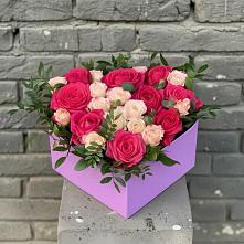 Цветочная композиция из Розы в коробке в Билибино