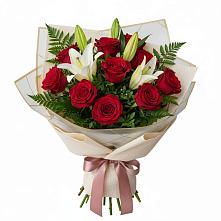 Букет цветов из:  Лилии и Розы в Билибино