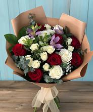 Букет цветов из:  Розы и Альстромерии в Билибино