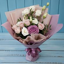 Букет цветов из:  Розы и Лизиантусы #REPLACE_PRED# Билибино