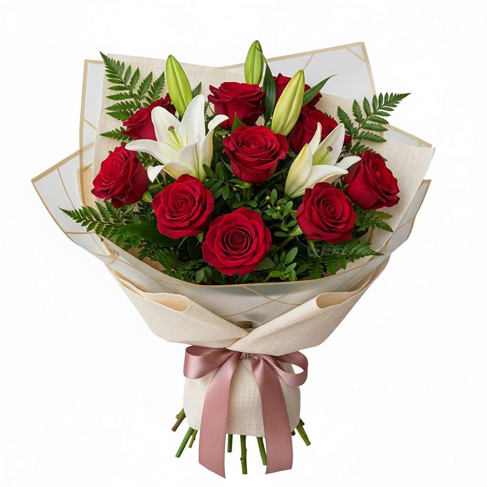 Букет цветов из: Лилии и Розы в Билибино