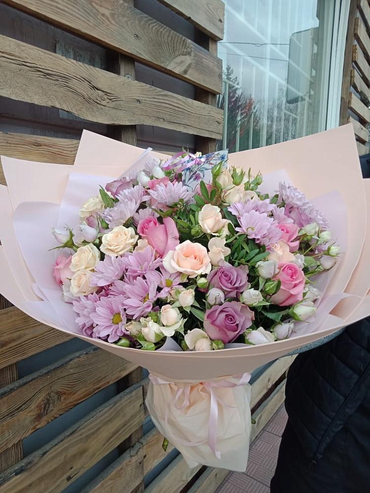 Букет цветов из: Розы и Хризантемы в Билибино