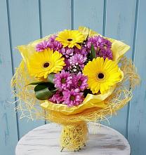 Букет цветов из:  Хризантемы и Герберы в Билибино