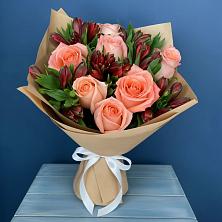 Букет цветов из:  Розы и Альстромерии в Билибино