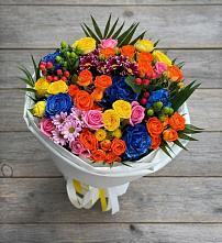 Букет цветов из:  Розы и Хризантемы в Билибино