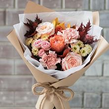 Букет цветов из:  Гвоздики, Хризантемы и Розы в Билибино