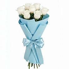 Букет 7 белых роз Проуд в Билибино