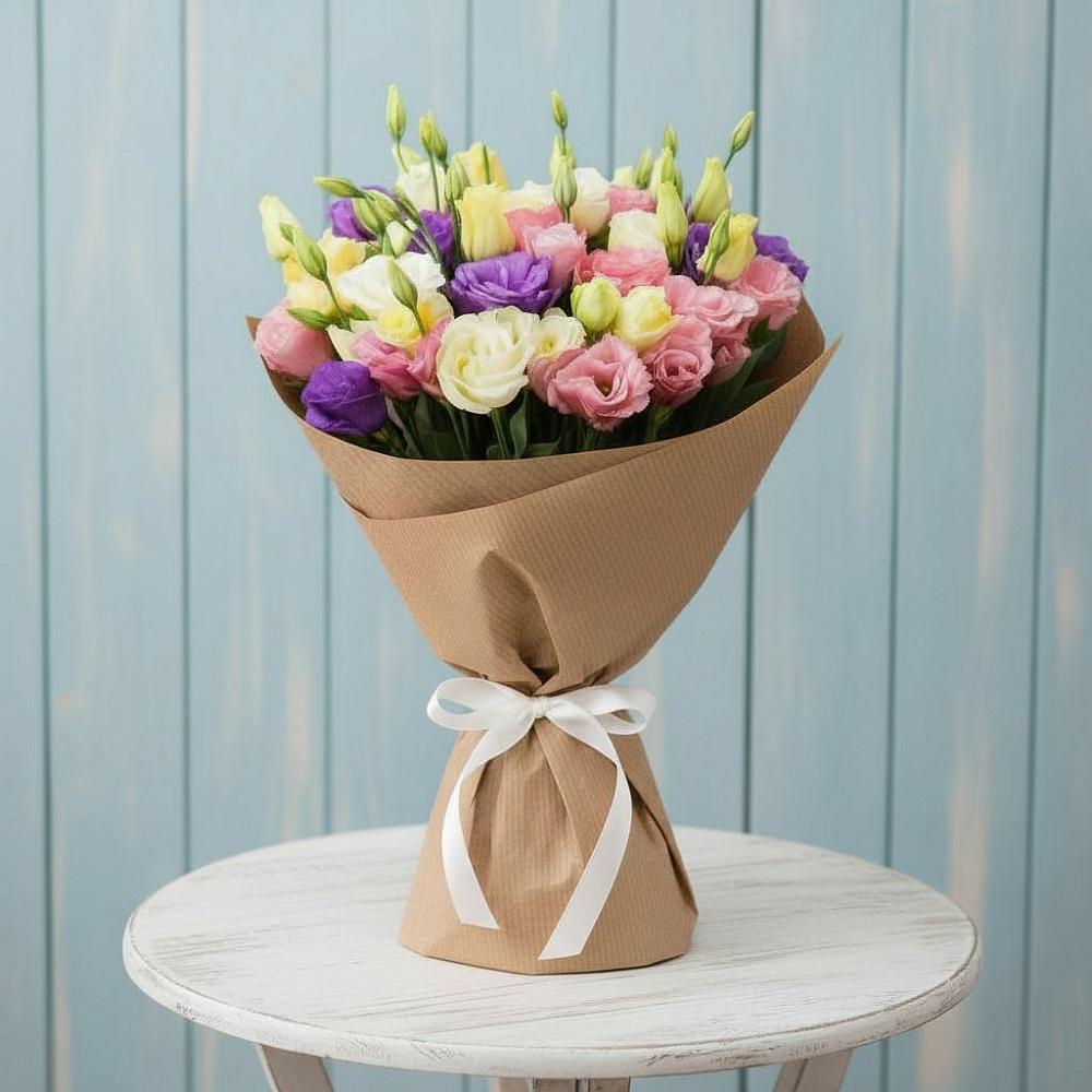 Букет цветов из: Лизиантусы в Билибино