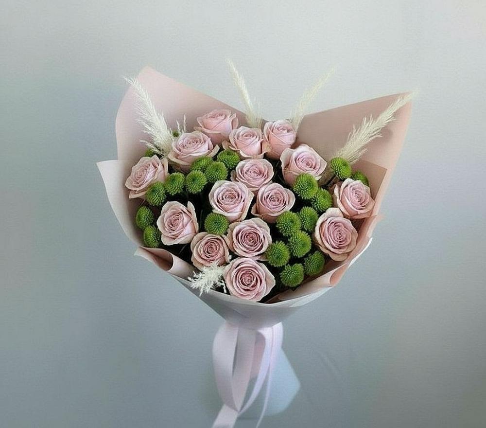 Букет цветов из: Розы и Хризантемы в Билибино