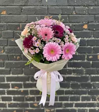 Букет цветов из:  Герберы и Хризантемы в Билибино