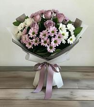 Букет цветов из:  Хризантемы и Розы #REPLACE_PRED# Билибино