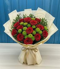 Букет цветов из:  Розы и Хризантемы #REPLACE_PRED# Билибино