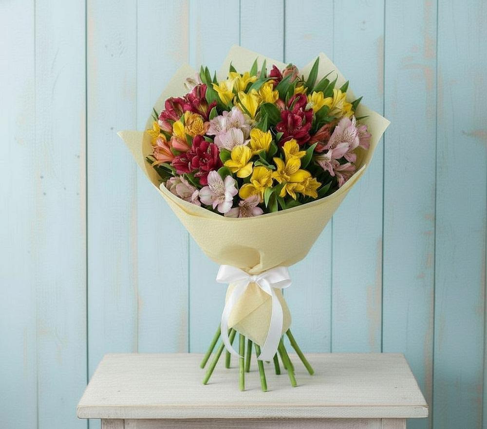 Букет цветов из: Альстромерии в Билибино