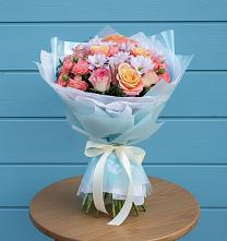 Букет цветов из:  Хризантемы и Розы в Билибино