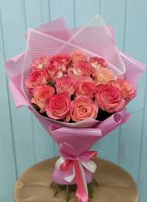 Букет 15 Розовых роз Равель в Билибино