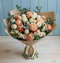 Букет цветов из:  Альстромерии и Розы в Билибино