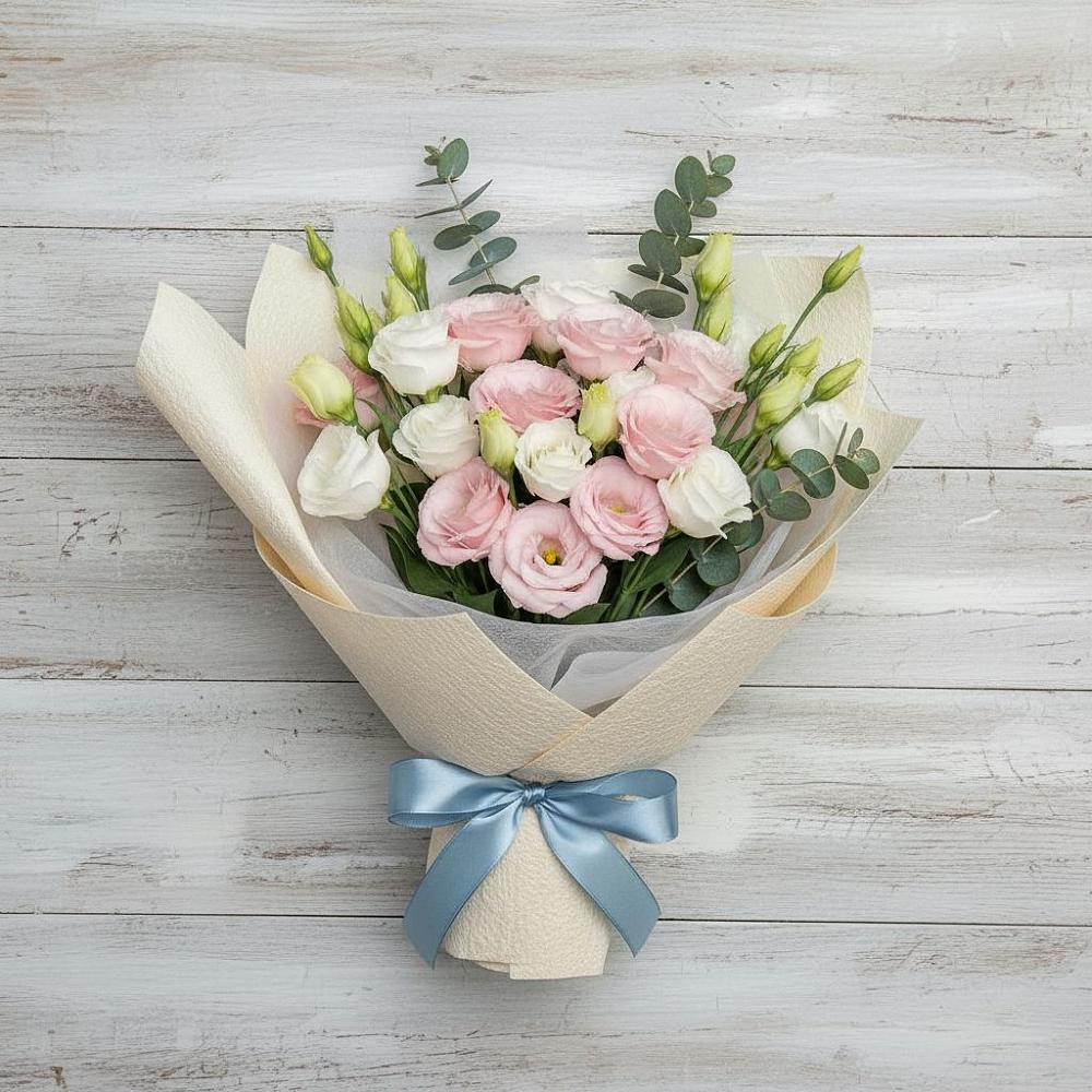 Букет цветов из: Лизиантусы в Билибино